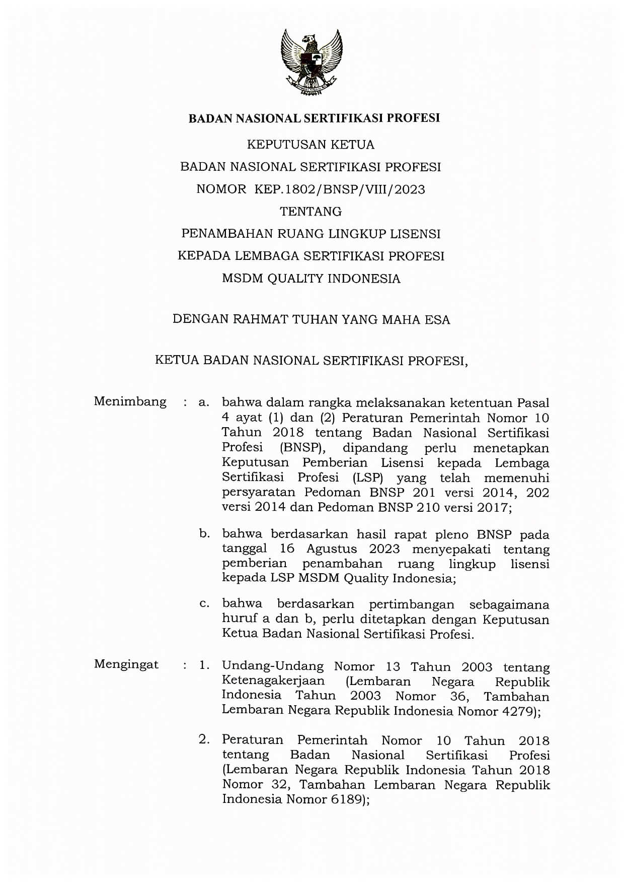 SK PENAMBAHAN RUANG LINGKUP LISENSI LSP MSDM QUALITY INDONESIA_page-0001